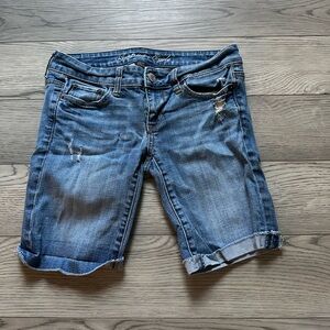 Y2K American Eagle Bermuda Jean shorts